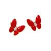 Enamel Drip Butterfly Stud Earrings for Women, Fashionable High-End Stainless Steel PVD Gold, Versatile Retro Design.