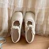 White French Retro Light Mouth Inner Height-increasing Single Shoes Women's 2025 New Summer Skirt Velcro Mary Jane Shoes