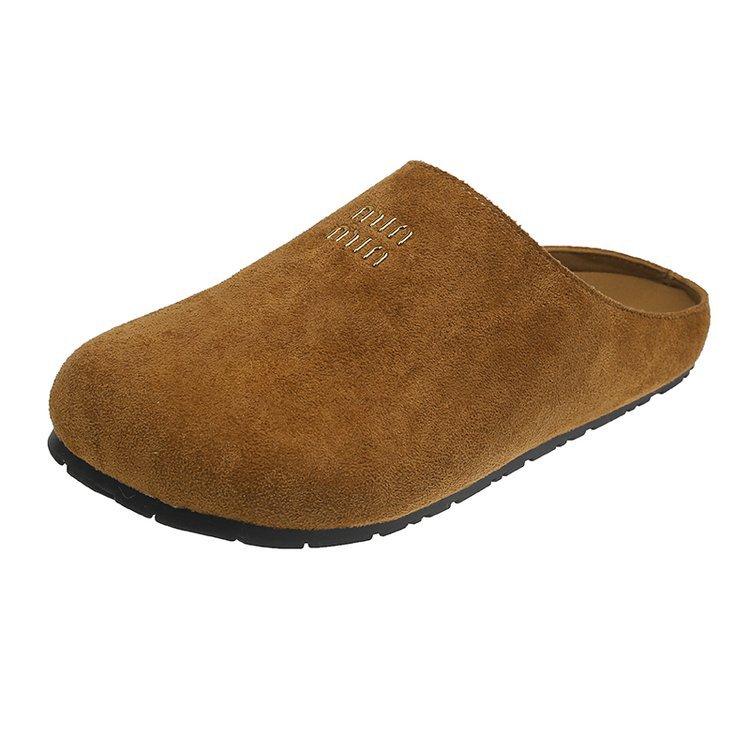 [Ushilai] French retro baotou one-pedal women's spring 2025 new outer wear casual versatile slippers