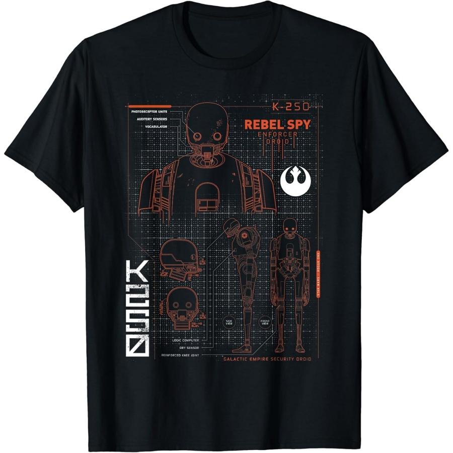 Star Wars K2SO Schematic T-Shirt S разноцветный
