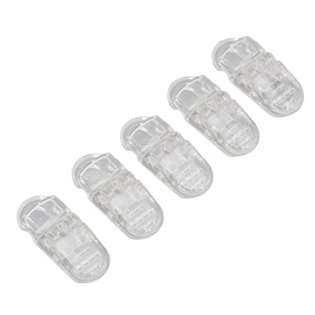 20pcs Hearing Aid Lanyard Clip ABS Portable Transparent Clip Accessory for Hearing Aid Clip Holder