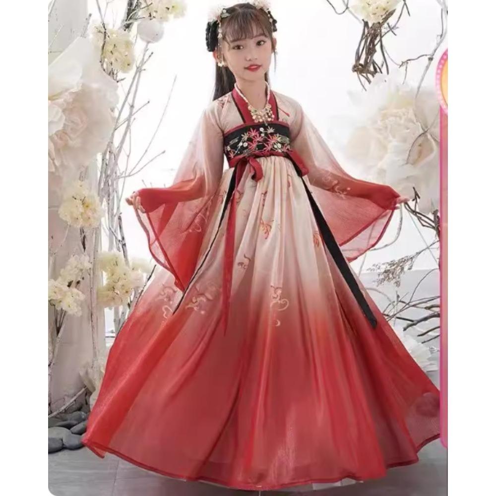 Chinese Hanfu Dress Children Clothing Fairy Cosplay Costumes Kids Clothes Party Dance Wear Stage Girl Dress Princess Vintage
