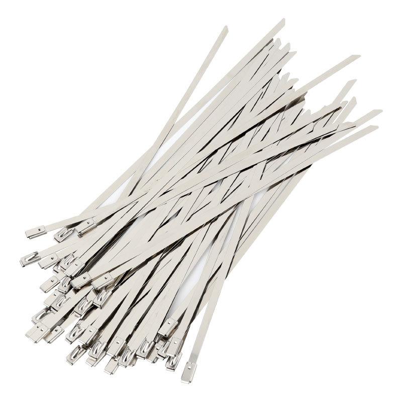 201 Edelstahl Kabelbinder Selbstverriegelnder Metallkabelbinder Kabelband 4,6*200 Kabelbinder Stahlband