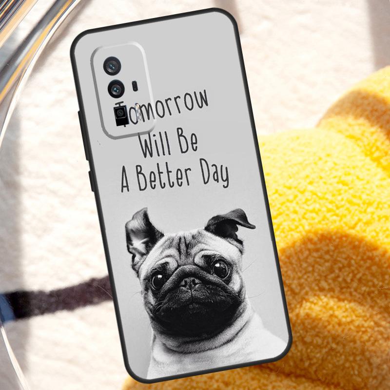 SŁODKI Piesek Mops Etui Dla POCO X3 X4 X5 X6 Pro M5s M6 F3 F5 Xiaomi 14 13 Ultra 12 Lite 11T 12T 13T Pro Pokrowiec