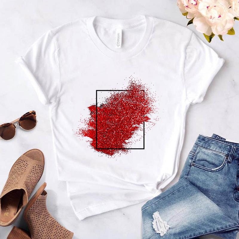 Women Tshirt Harajuku Love Graphic Fashion Female Tee Top White Ladies T-Shirt Casual Streetwear Tee Shirt Femme