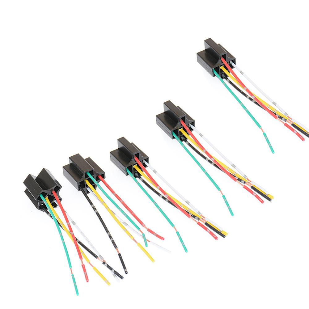1/5 Pcs 5Pin Automotive Relay Socket Harness Connector Plug Bakelite Relay Base Seat for 12V 24V 4Pin 5Pin Auto Relay