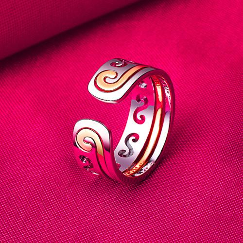 Kyzc Tight Spell Ring Opening Men And Women, Two-In-One Combination Couple Qixi Festival Valentine'S Day Gift With