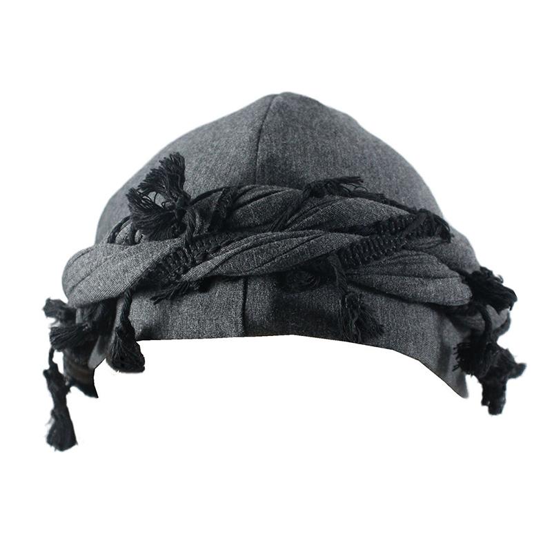 Men Braid Hat Turban Durag Wave Cap Halo Lined Hat for Men Women Head Wraps Cap with Tassel Elastic Pre Tie Waves Braids Cap