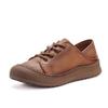 Genuine Cowhide Mom Shoes, Round Toe Versatile Casual Leather Shoes, Spring Summer Soft‑Sole Wear‑Resistant Flat Loafers for Women SA‑1011