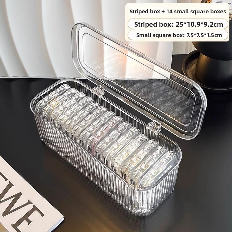 101412 шт в 1 наборе Коробка для хранения с бусинами Кейс для хранения украшений для нейл-арта и серег Полупрозрачная коробка Упаковочная коробка Контейнер для хранения Flip box 14 small 1878₽