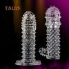 Silicone Spike Dotted Ribbed Clear Condom Penis Extension Sleeve Adult Sexual Health Sex Toy