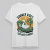 Women's Oversize All-Season Soft Trend Classic T-Shirt Duck On Chair Graphic Tee