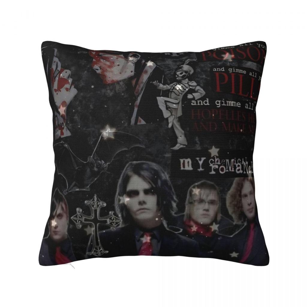 Pillow Cover My Chemical Romance MCR Music Band Design Cushion Cover Pillow Case For Office Car Home Decorative Pillowcases