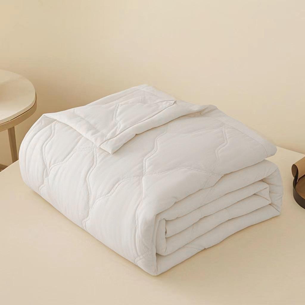 

Summer Solid Color Air Conditioner Quilt Single and Double Air Conditioner Quilt Blanket Nap Blanket 150*200cm білий