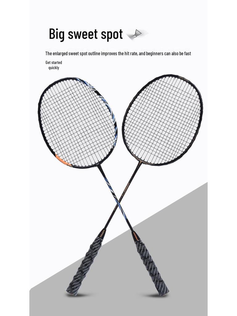 Ultralight Carbon Fiber Venison Badminton Racket Set for Adults
