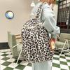 Schoolbag New Junior High School Girls Large-capacity Backpack Pink Leopard Print High-value Ins Wind Niche Schoolbag Casual Backpack