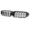 Double Slat Front Kidney Grille Fit BMW 5 Series G30 G31 2017-2020 Gloss Black