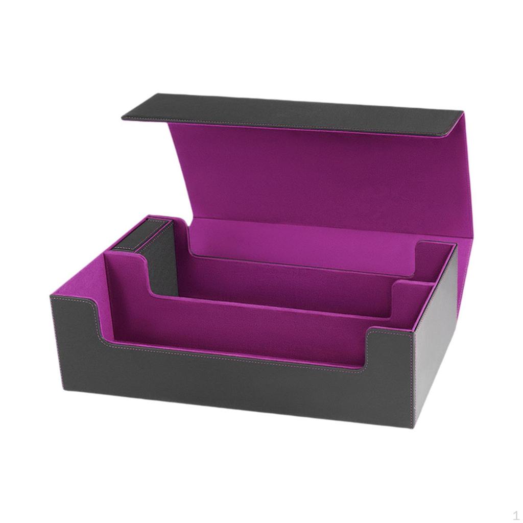 Card Deck Box Game Card, Storage Strong Can Holds 1650 Cards, PU Leather Gathering Toy Playing