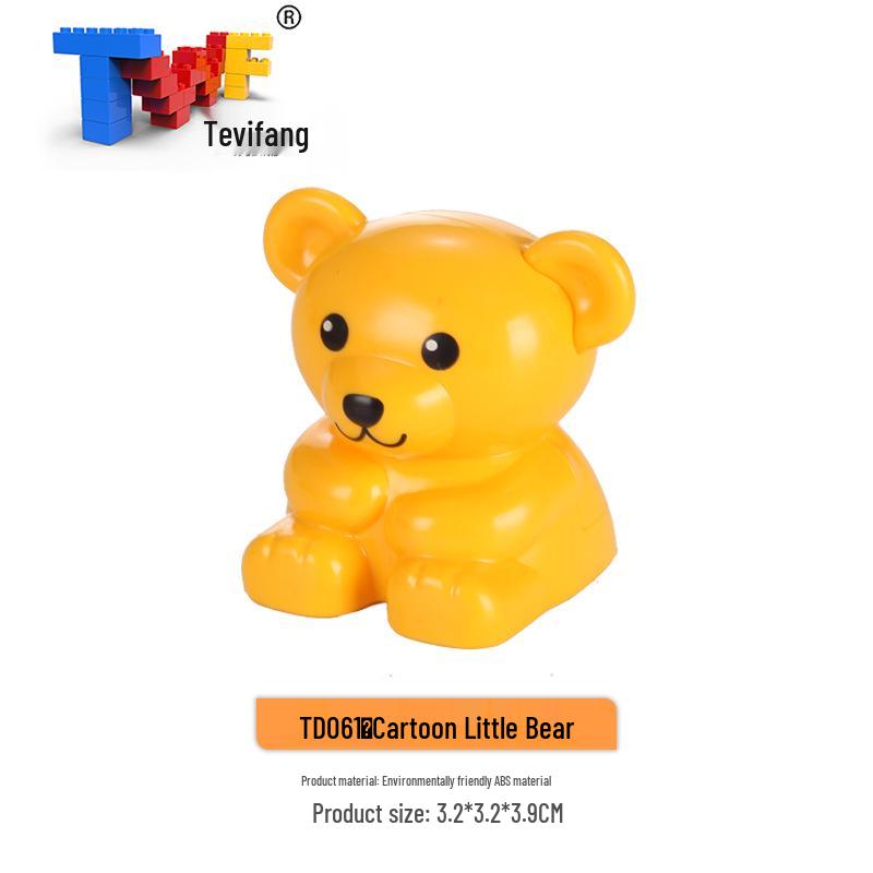 Large Particle Building Blocks: Compatible Prairie Ocean Animal Farm Educational Toys for Kids