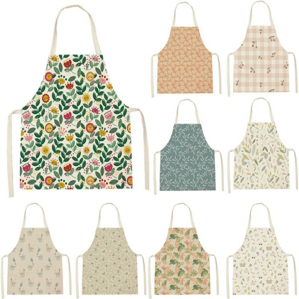 Flower Print Kitchen Aprons Rural Style Home Cooking Aprons New Floral Print Apron  Baking