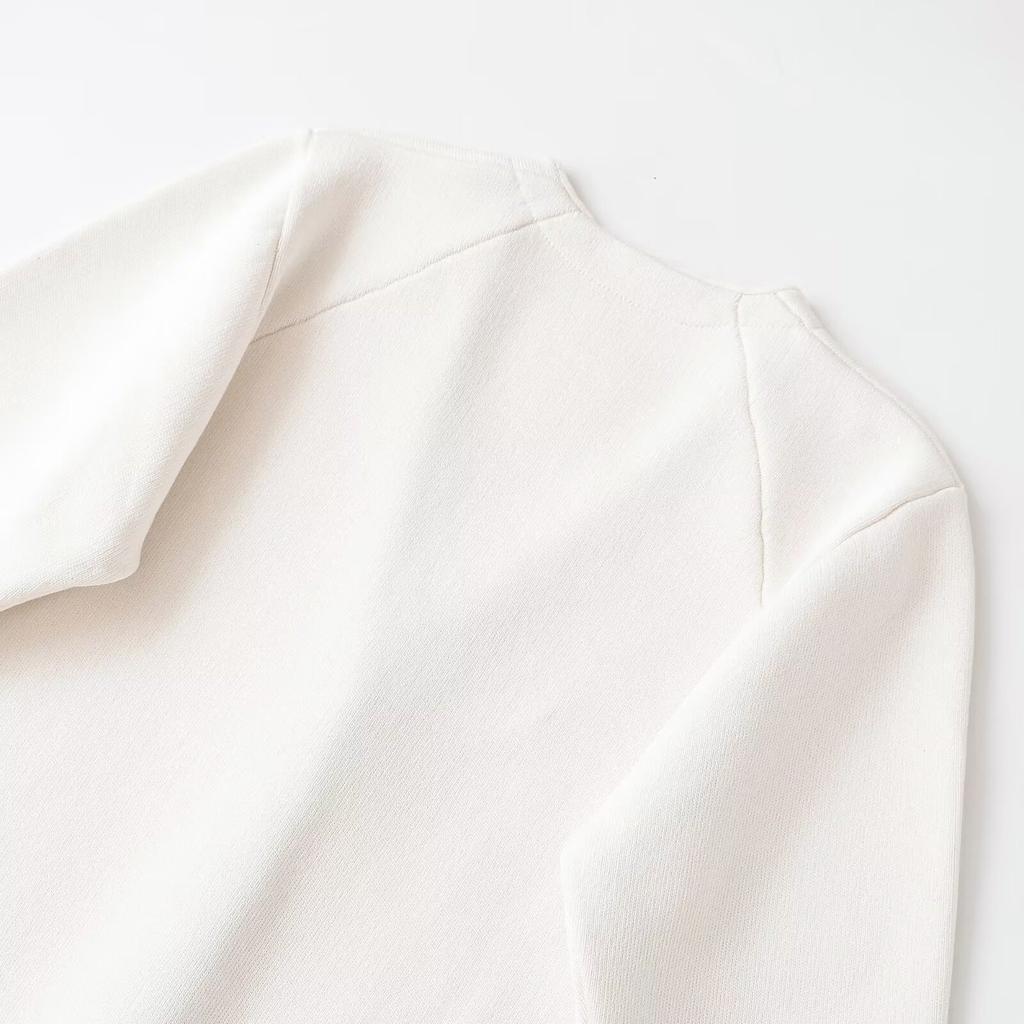 2026 Spring New European and American Cross-border Women's Fashion Long Sleeve V Tie Slim Knitted Jacket W08 2894