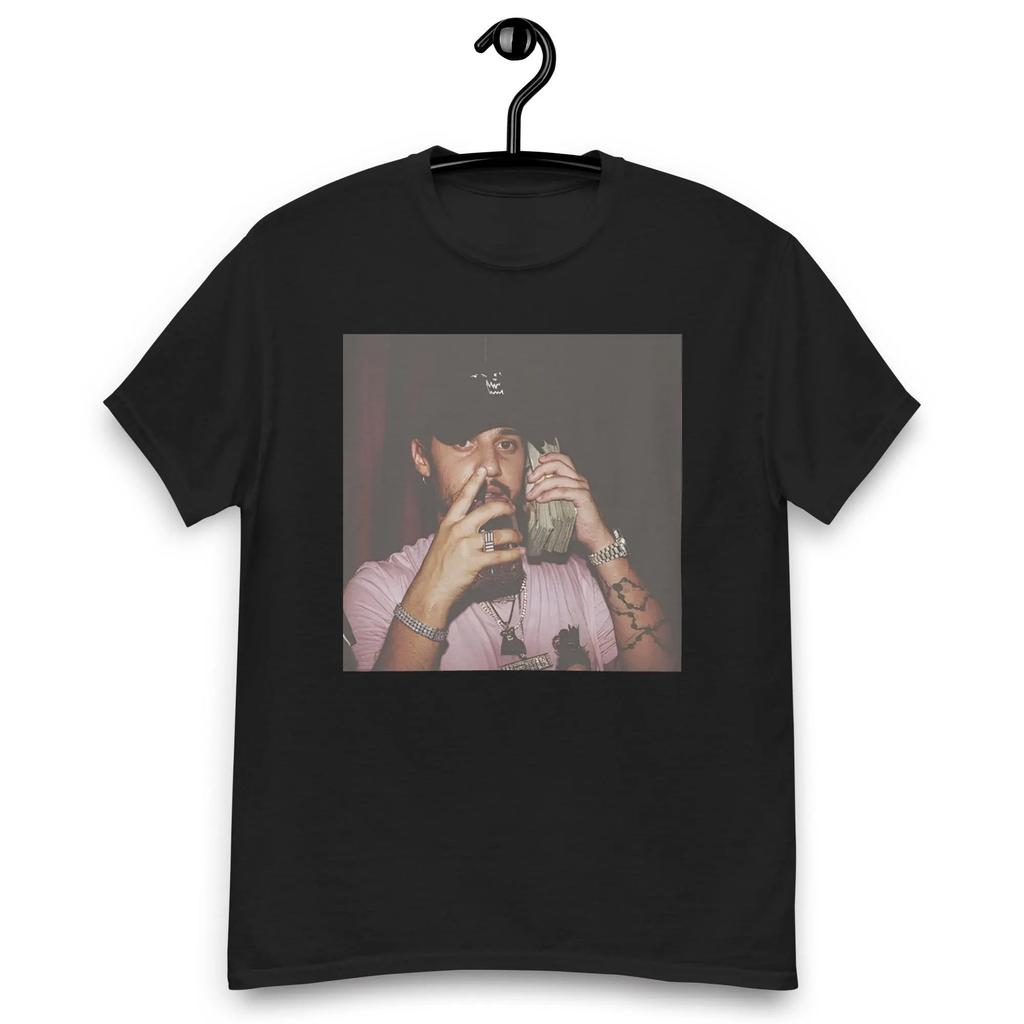 2025 Summer Russ Concert T-shirt Money Phone Rap Tee - Hip Hop Streetwear Men's Women's Pure Cotton Printed Casual T-shirt