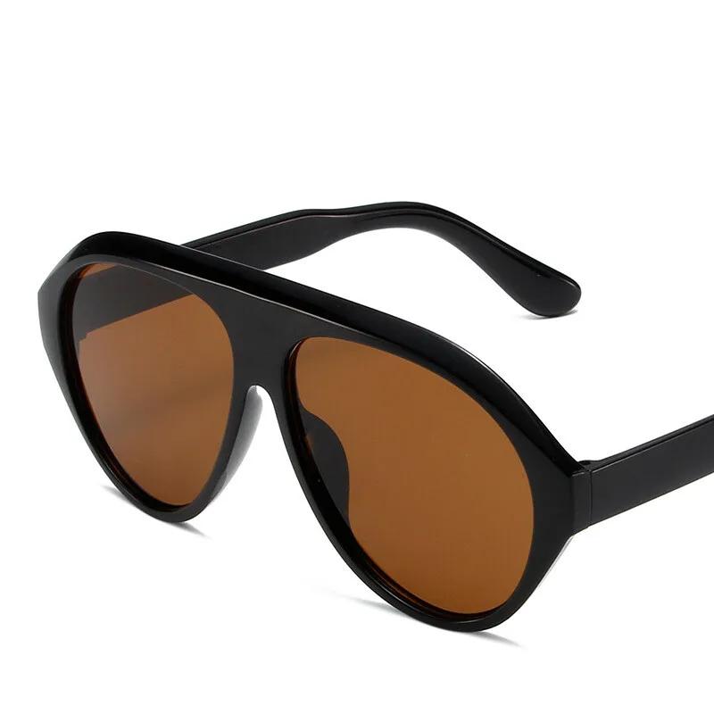 Fashion Oversized Pilot Sunglasses Women Vintage Green Orange Shades Uv400 Men Outdoor Sports Driving Gradient Sun Glasses