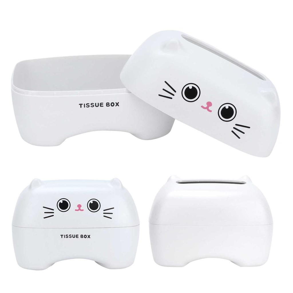 Tissue Box Cute Cartoon Multifunction Napkin Pumping Box Toilet Paper Holder Storage(Blue )
