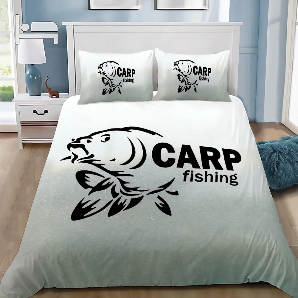 Fashion 3D Print Nash Fishing Logo Duvet Cover Pillowcase Bedding Set Adult Boy Girl Bedroom Decoration Single Double Large Size