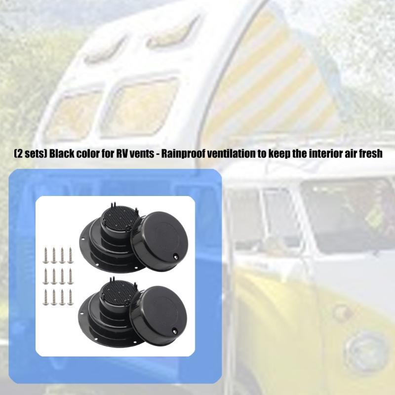 2 Set Plastic Campers Sewer Roof Top Cover RVs Plumbing Vent Cap Fit 1in to 2-3/8in OD Pipe Trailer Motorhome Accessories