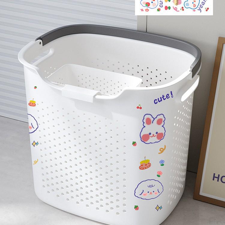 Large Capacity Bathroom Laundry Basket - Stylish Clothes Storage for Shower and Toilet