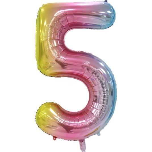 Thin Body 40-Inch Large Digital Aluminum Film Balloon 42-Inch Digital Balloon Birthday Party Decoration Helium Balloon Floating In The Air