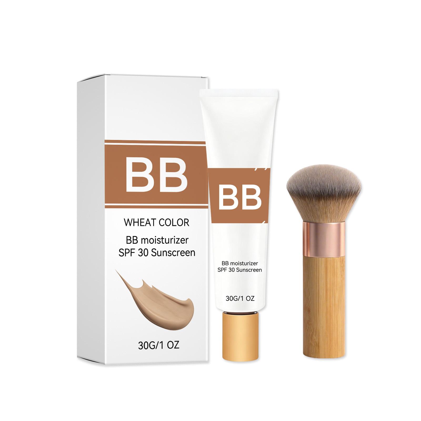 Moisturizing & Protective BB Cream (Wheat Color), Creates Soft Matte Makeup, Natural Skin Tone, Isolating & Foundation for Face 1