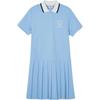 MLB Los Angeles Dodgers Letter Print Classic Sports Tennis Polo Dress Women dresses Blue 3FOPV0443-07SBS