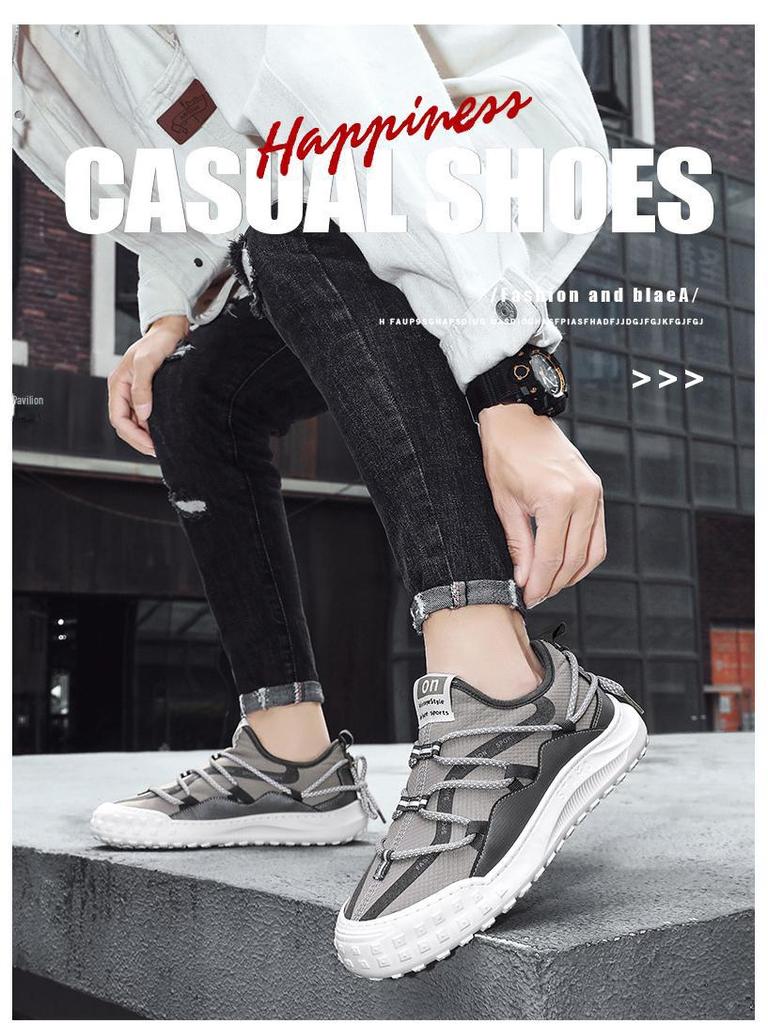 Men's Breathable Spring/Summer Slip-On Sneakers with Trendy Cross Straps