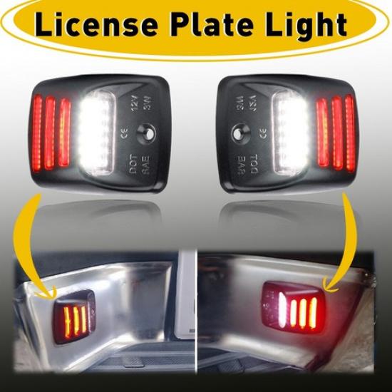 2* Red Tube LED License Plate Lights for 2005-2015 Toyota Tacoma 6000K White New