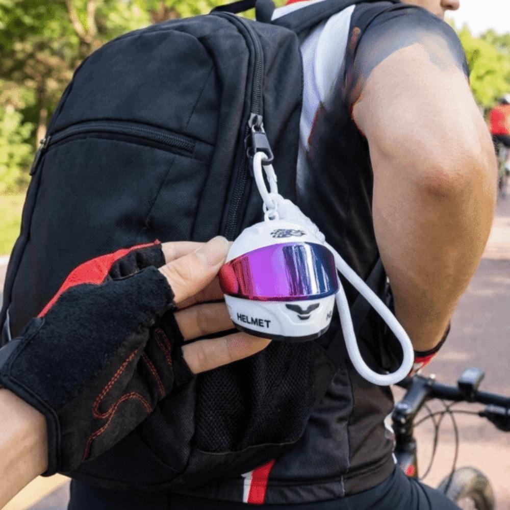 Multi-functional Light Up Helmet Key Fob Light Up Portable Keychain Pendant  For Motorcycle Lovers