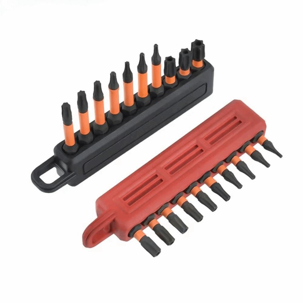 With Carabiner Screwdriver Bit Storage Organizer Portable Shank Holder Drill Bits Storage Case Plastic Screwdriver Bit Holder