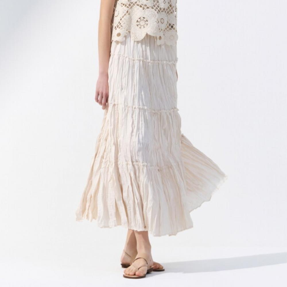 Pleats Me Pleated sumMer Hand Crinkle Long Skirt Hpskm025h12