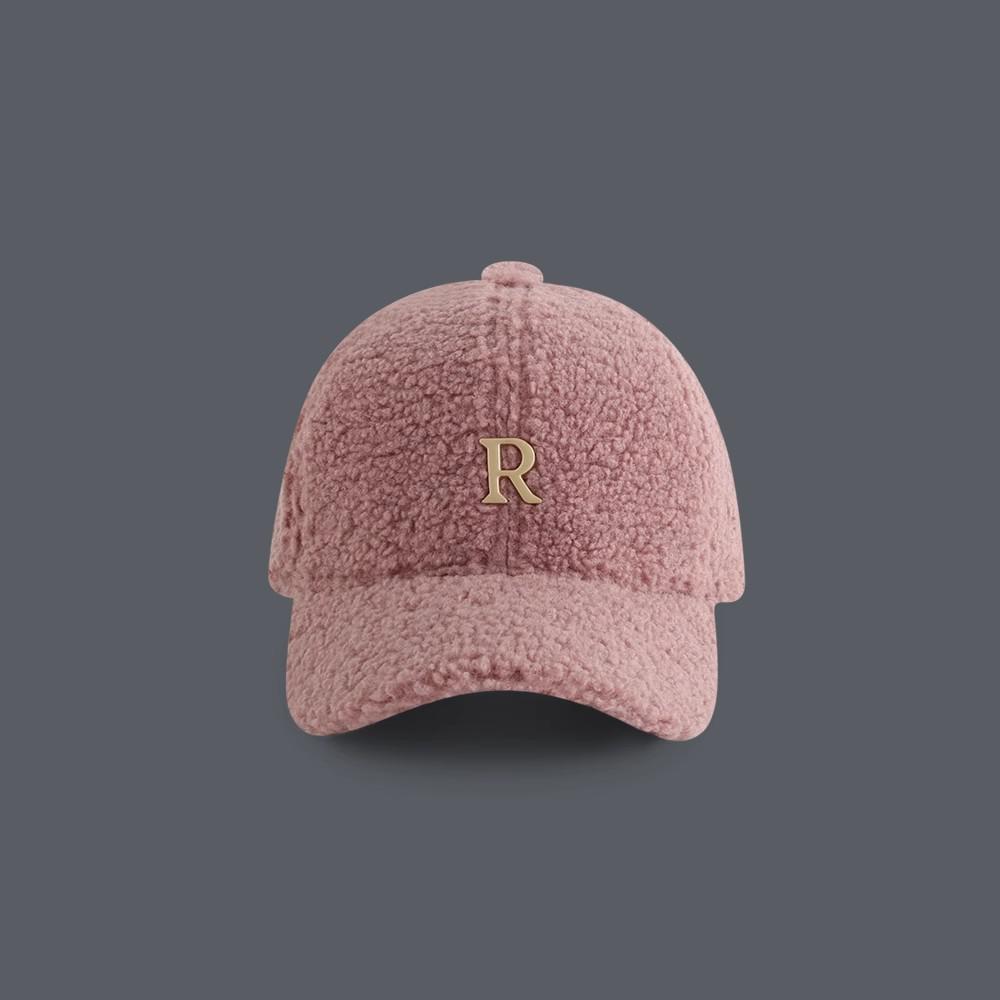 Baseball Cap Winter Hat For Women Men Unisex Letter Metal Logo Imitation Cashmere Keep Warm Simple Casual Winter Caps New Velvet
