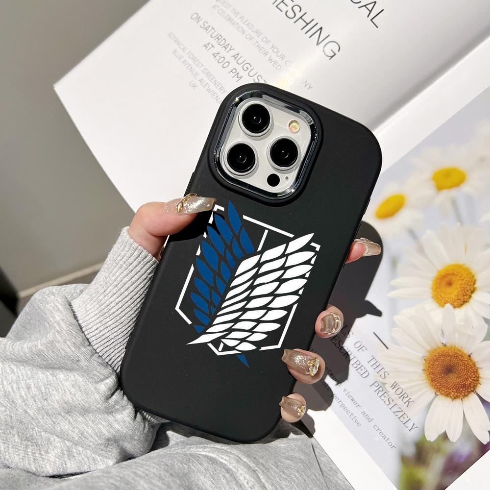 Ae83 Japanese Anime Attack On Titan art Phone Cases for Samsung A13 A32 A53 A04 A54 S24 Ultra Infinix Hot 40 Huawei Metal Camera Protective Back Cover