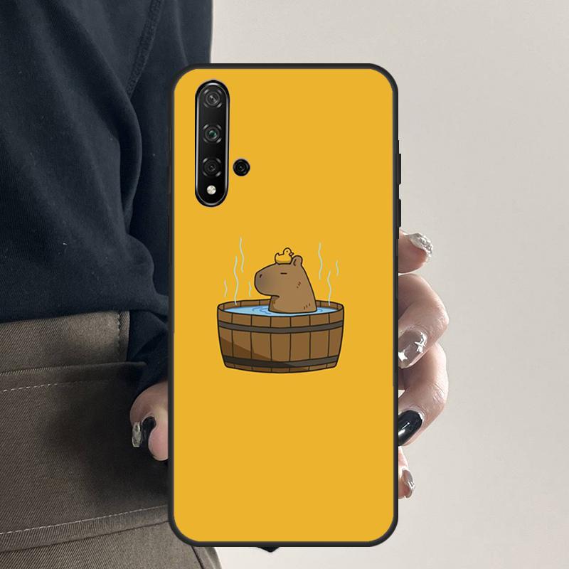Cartoon Capybara For Huawei Nova Y70 Y90 Y60 Y61 Y91 Y72 9 10 SE 12i 12s 11i 5T P60 Pro P20 P30 P40 Lite Case