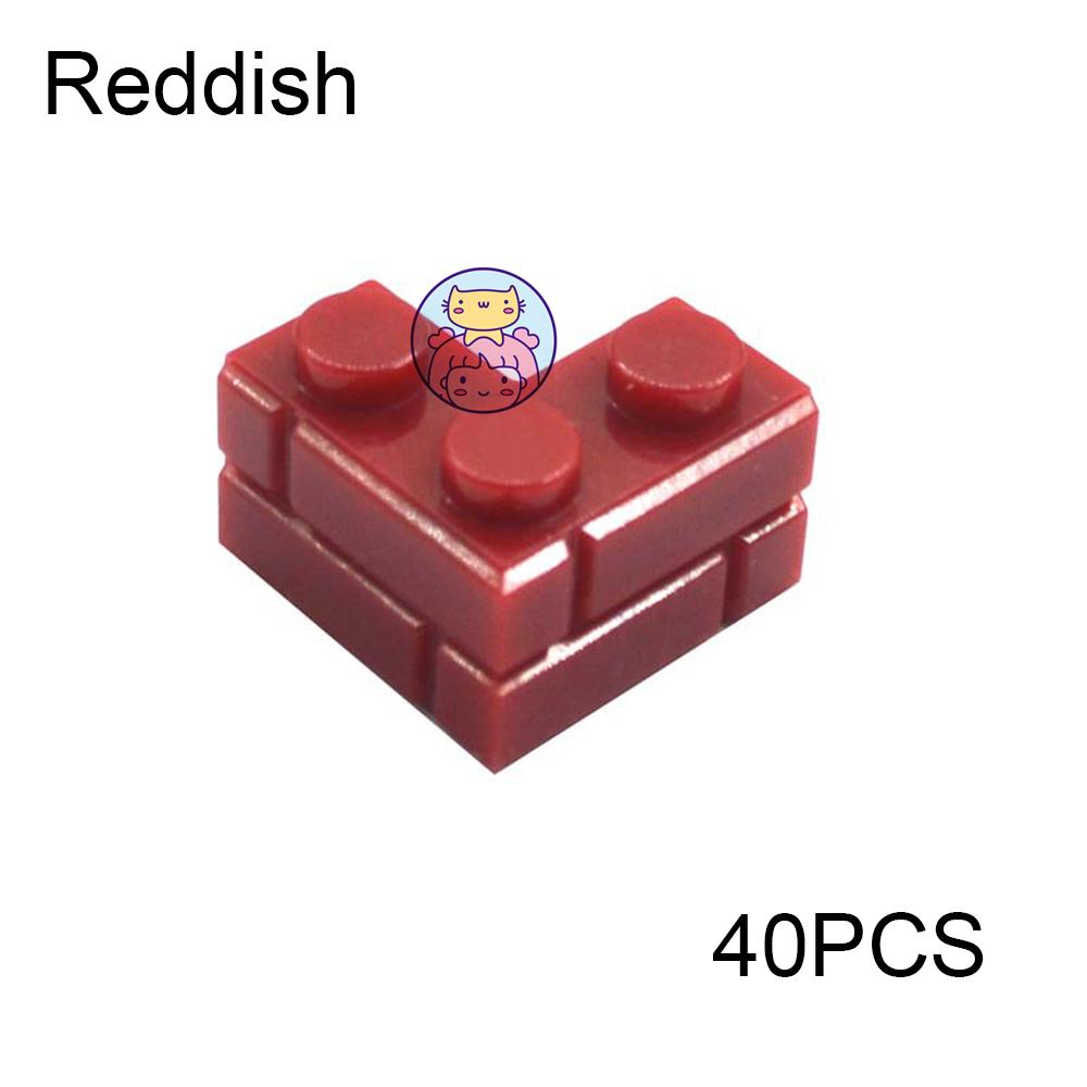 Wall Striped Bricks MOC 2+1 Right Angle Corner L-Shape Building Blocks Toys Palace Castle Figures Military House Transparency
