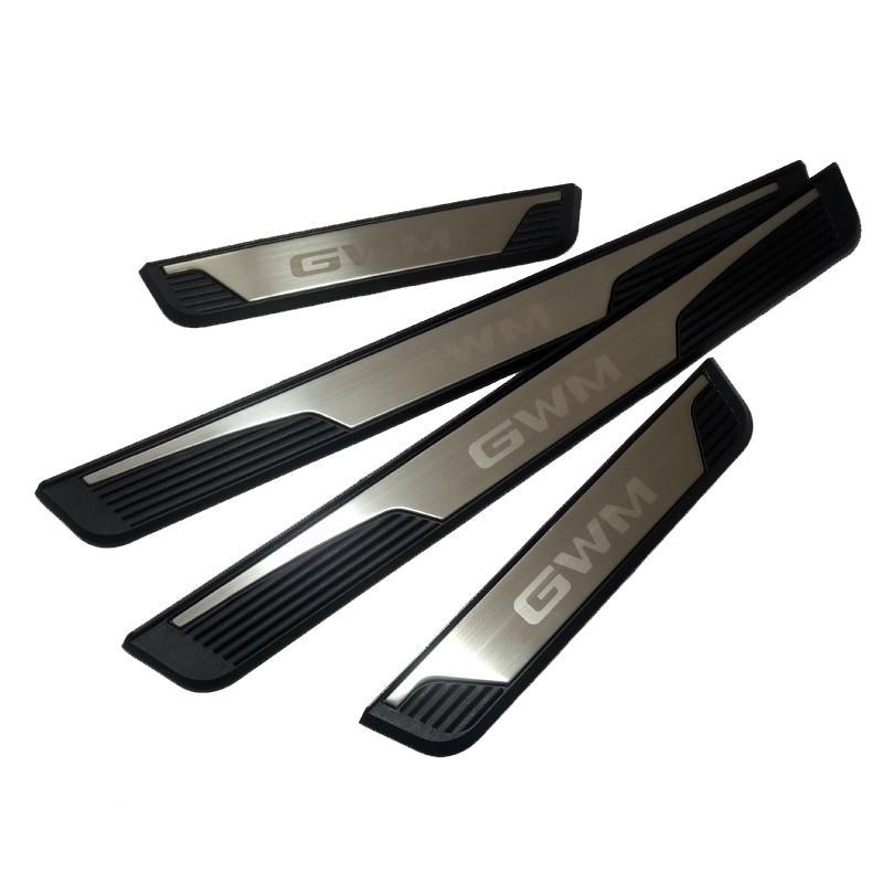 For GWM H6 GT PHEV 2025 2026 Accessories Door Sill Pedal  Welcome Scuff Plate Cover Decoration Car Protection Trim Styling
