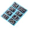 Nine-Ring Metal Puzzle - Eight-Piece Disentanglement Brain Teaser Set