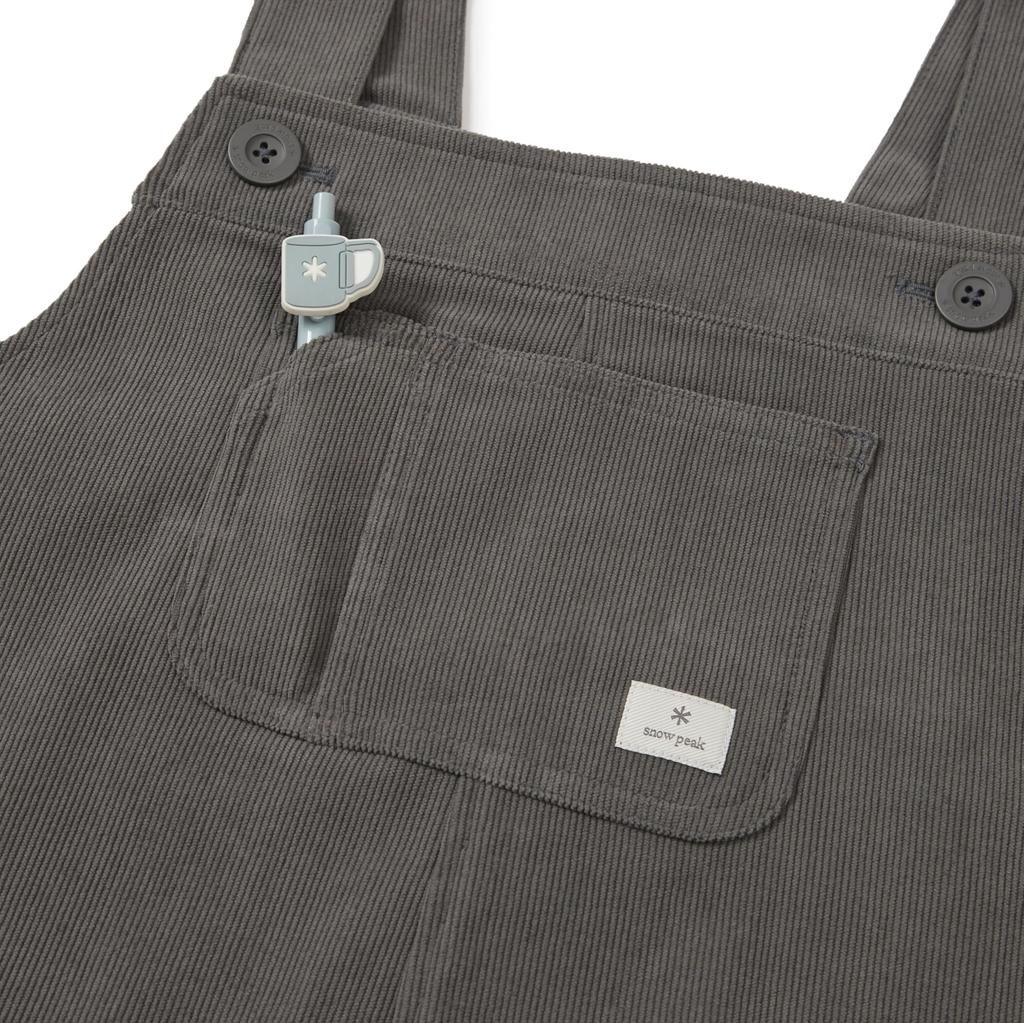 Snow Peak Corduroy Overall Dress Dark Size S Women's GS-S25WWFOP73, Grey,