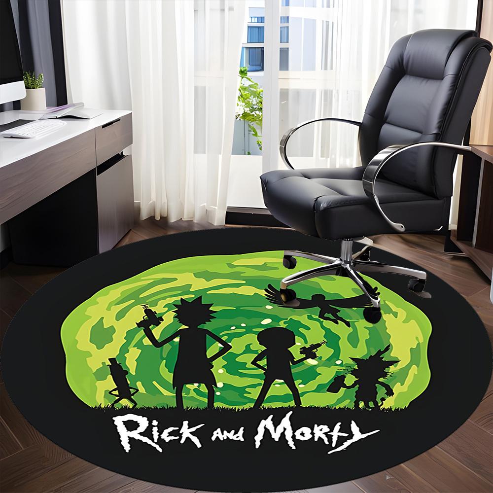 Tappeto Rotondo Ufficio Rick e Morty, Sotto Sedie da Ufficio Camera da Letto Soggiorno Arredamento Casa a0908192