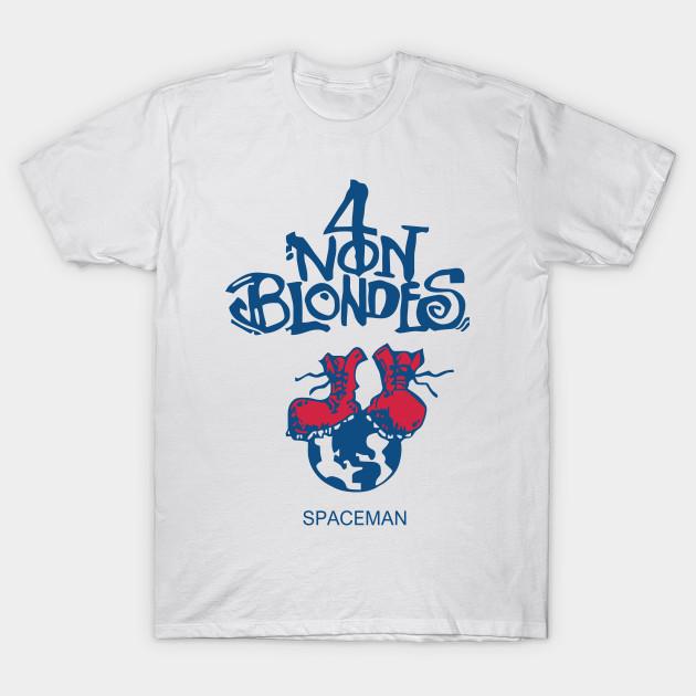 

Men Black Print T-shirt 4 Non Blondes Rock No-Cut Transfer Paper Print Cotton Tshirt 4XL білий