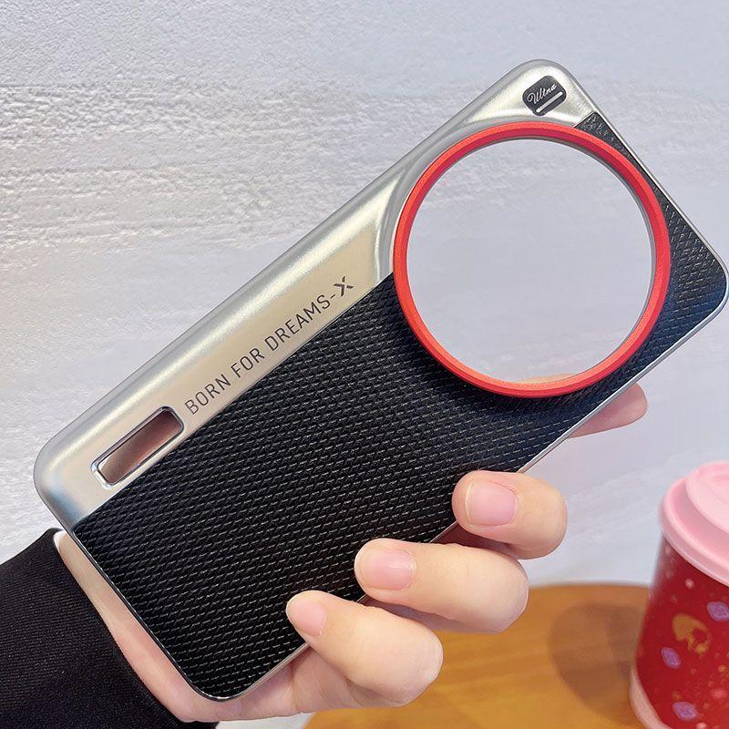 Case For Xiaomi 15 14 13 Ultra Camera Simple Lens Large Hole Leather Texture Cover For Xiaomi 14 13 12S Ultra Shockproof Bumper