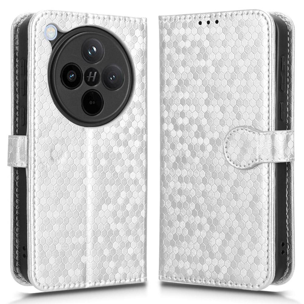 

Для Oppo Find X8 5G Wallet Case Dot Pattern Imprint Чохол для телефону зі шкіри PU E